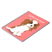 Blenheim Cavalier King Charles Spaniel Pink Notizblock (Linke Seite)