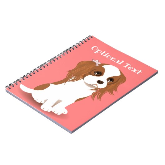 Blenheim Cavalier King Charles Spaniel Pink Notizblock (Linke Seite)