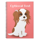 Blenheim Cavalier King Charles Spaniel Pink Notizblock (Vorderseite)