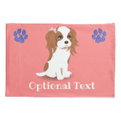 Blenheim Cavalier King Charles Spaniel Pink Pillow Kissenbezug (Rückseite)