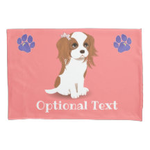 Blenheim Cavalier King Charles Spaniel Pink Pillow
