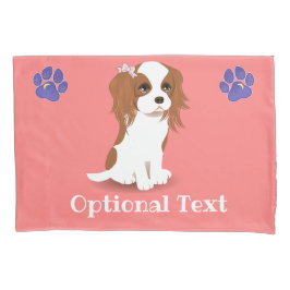 Blenheim Cavalier King Charles Spaniel Pink Pillow Kissenbezug