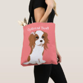 Blenheim Cavalier King Charles Spaniel Pink Tasche (Von Nahem)