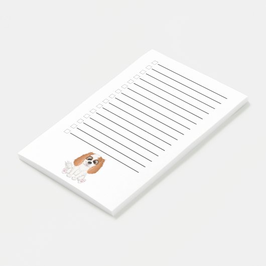 Blenheim Cavalier King Charles Spaniel     Post-it Klebezettel (angewinkelt)