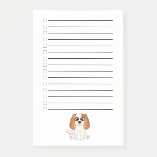 Blenheim Cavalier King Charles Spaniel     Post-it Klebezettel (Vorderseite)