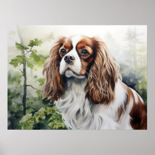 Blenheim Cavalier King Charles Spaniel Poster