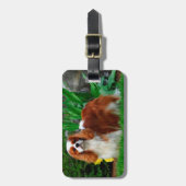 Blenheim Cavalier King Charles Spaniel Puppy Dog Gepäckanhänger (Vorderseite vertikal)