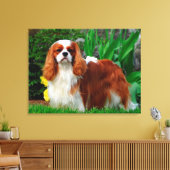 Blenheim Cavalier King Charles Spaniel Puppy Dog Leinwanddruck (Insitu (Wohnzimmer))