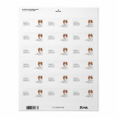 Blenheim Cavalier King Charles Spaniel & Text Adressaufkleber (Vorne)