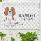 Blenheim Cavalier King Charles Spaniel & Text Geschirrtuch (Gefaltet)