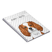 Blenheim Cavalier King Charles Spaniel & Text Notizblock (Rechte Seite)