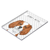 Blenheim Cavalier King Charles Spaniel & Text Notizblock (Linke Seite)