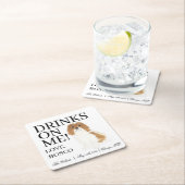 Blenheim, Cavalier King Charles Spaniel Wedding Rechteckiger Pappuntersetzer (Vor Ort)