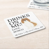 Blenheim, Cavalier King Charles Spaniel Wedding Rechteckiger Pappuntersetzer (angewinkelt)