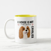 Blenheim Cavalier King Charles Spaniel  Zweifarbige Tasse (Links)