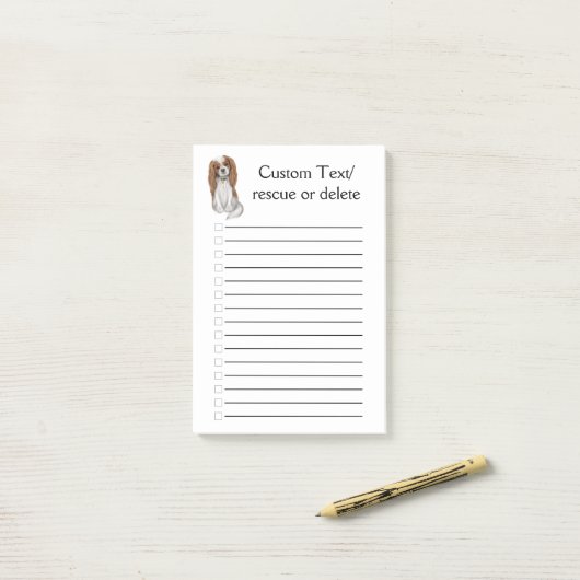 Blenheim Cavalier King Charles Spanier Post-it Klebezettel (Auf Schreibtisch)