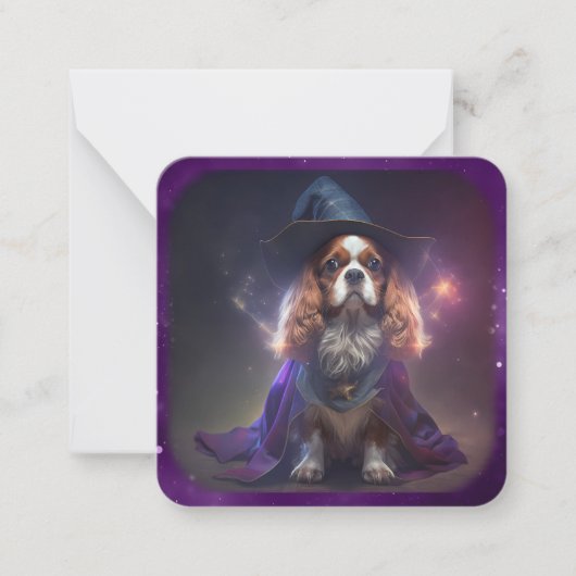 Blenheim Cavalier King Charles Wizard Mitteilungskarte (Vorderseite)