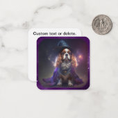 Blenheim Cavalier King Charles Wizard Mitteilungskarte (Vorderseite/Rückseite Beispiel)