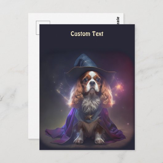 Blenheim Cavalier King Charles Wizard Postkarte (Vorne/Hinten)