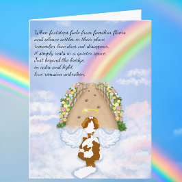 Blenheim Cavalier Rainbow Clouds Bridge Sympathy Karte
