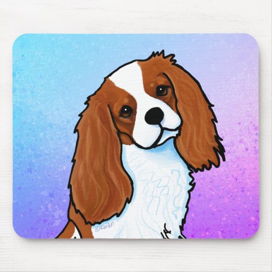 Blenheim Cavalier Spaniel Dog Mousepad (Vorne)