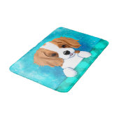 Blenheim Cavalier Spaniel Puppy Badematte (Schrägansicht)