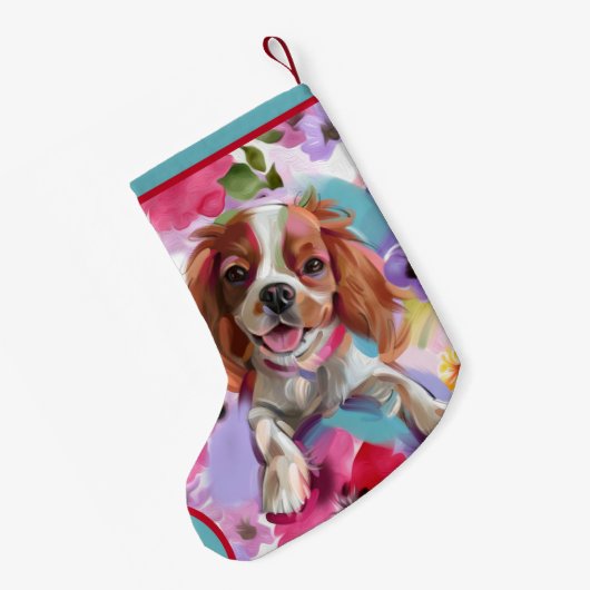 Blenheim Cavalier Weihnachtsfest Strumpf| Ornament Kleiner Weihnachtsstrumpf (Rückseite (Hängend))