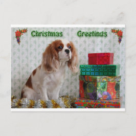 Blenheim Christmas Cavalier Feiertagspostkarte