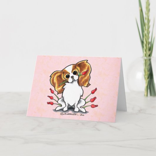 Blenheim CKCS Sweetheart Feiertagskarte (Vorderseite)