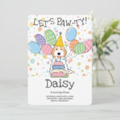 Blenheim Cockapoo Cavapoo Dog Birthday Party Einladung (Stehend Vorderseite)