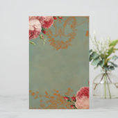 Blenheim-Rose Briefpapier (Stehend Vorderseite)