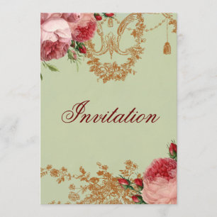 Blenheim Rose elegantes weises Grün Einladung