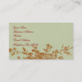 Blenheim Rose - elegantes weises Grün Visitenkarte (Rückseite)