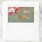 Blenheim-Rose mit Liebe Rechteckiger Aufkleber (Tasche)