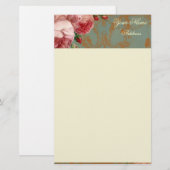 Blenheim Rose Personalisiert Briefpapier (Vorne/Hinten)