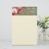 Blenheim Rose Personalisiert Briefpapier (Stehend Vorderseite)