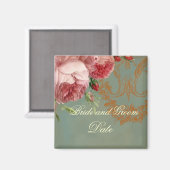 Blenheim-Rose Save the Date Magnet (Vorderseite/Rückseite)