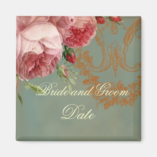 Blenheim-Rose Save the Date Magnet (Vorne)