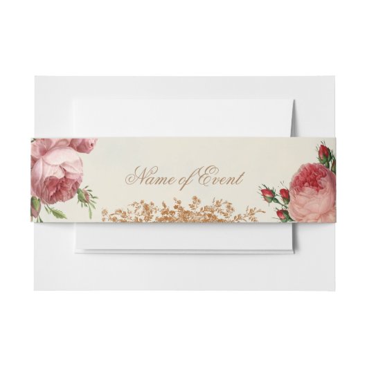 Blenheim Rose - Sommer-Himmel-Karte schön romant Einladungsbanderole (Vorderseite Beispiel)