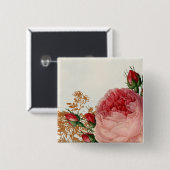Blenheim Rose - Summer Sky - Button (Vorne & Hinten)