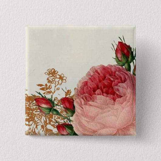 Blenheim Rose - Summer Sky - Button (Vorderseite)