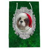 Blenheim Santa Cavalier Spaniel Gift Bag  Mittlere Geschenktüte (Vorderseite)