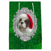 Blenheim Santa Cavalier Spaniel Gift Bag  Mittlere Geschenktüte (Rückseite)