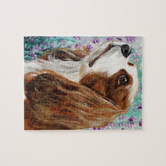 Blenheim unbekümmerter Königcharles Spaniel Puzzle (Horizontal)