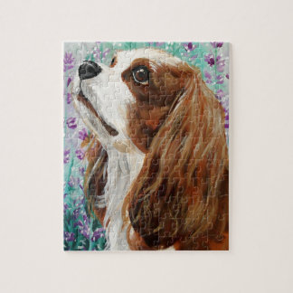 Blenheim unbekümmerter Königcharles Spaniel Puzzle