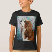 Blenheim unbekümmerter Königcharles Spaniel T-Shirt (Vorderseite)