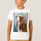 Blenheim unbekümmerter Königcharles Spaniel T-Shirt (Vorderseite)