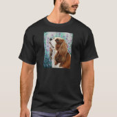 Blenheim unbekümmerter Königcharles Spaniel T-Shirt (Vorderseite)