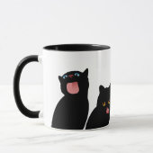 Blep! Schwarze Katzen, die Windows lecken Tasse (Links)
