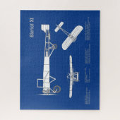 Bleriot XI - Flugzeugkonzeption Zeichnend Pläne AB Puzzle (Vertikal)